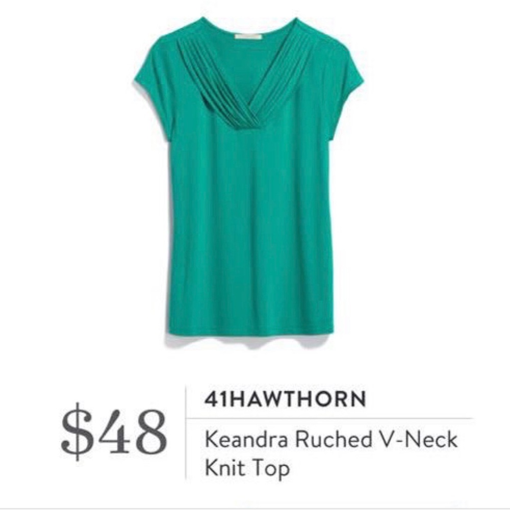 41Hawthorn Keandra Ruched V-Neck Knit Top